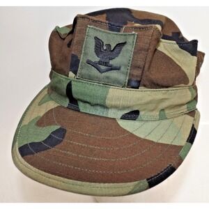 US Miltary Woodland Camouflage Pattern Type II Utility Patrol Cap - size Small